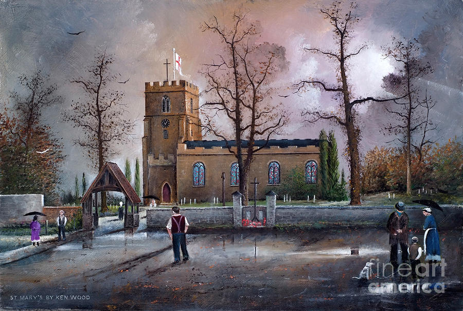 St. Marys Church - Kingswinford - England Painting by Ken Wood
