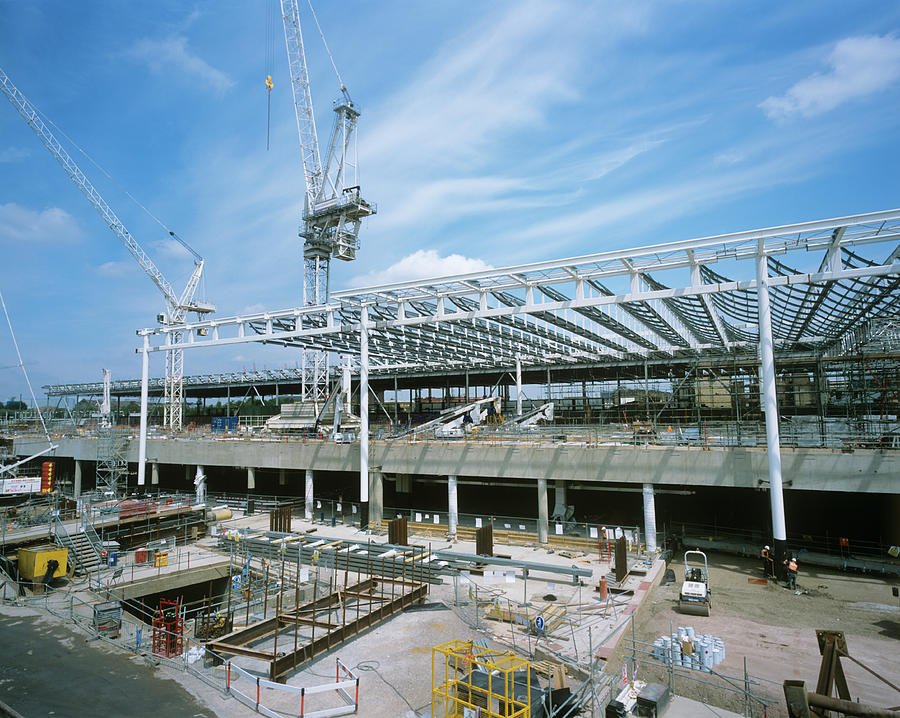 St Pancras Construction Site #1 Photograph by Adam Hart-davis/science Photo Library
