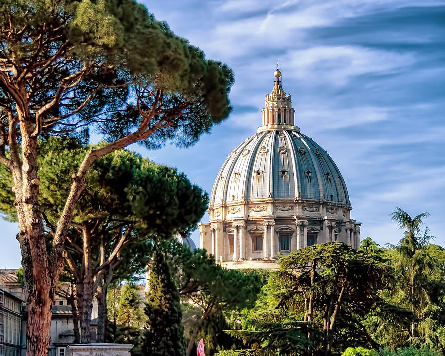 St Peters Photograph - St Peters Basilica Dome #1 by Jon Berghoff