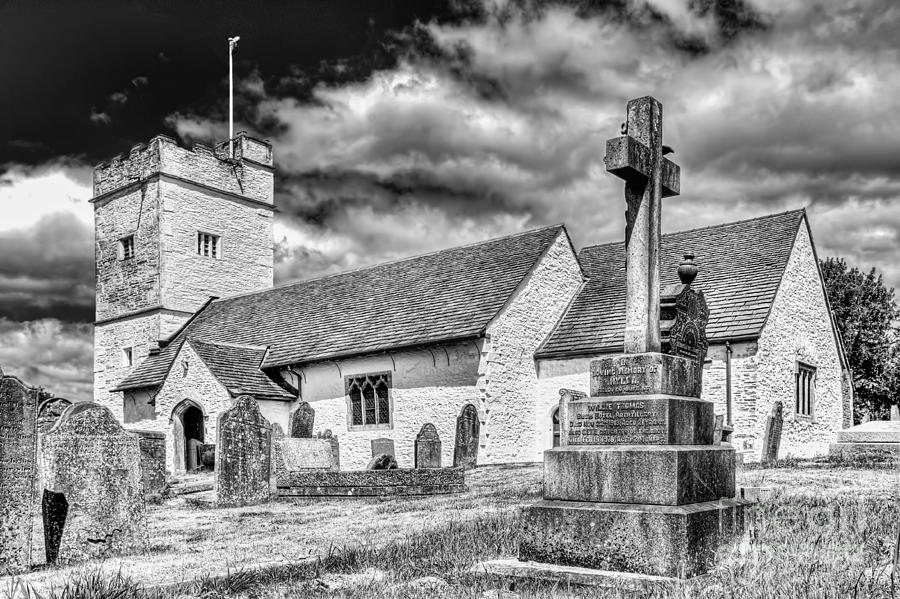 St Sannans Church Bedwellty 2 Mono #1 Photograph by Steve Purnell