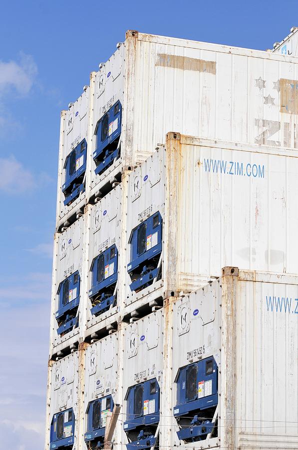 Stack Of Shipping Containers #1 Photograph by Photostock-israel/science Photo Library