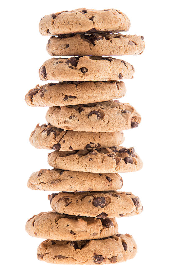 Stacked Cookies Isolated On White Photograph