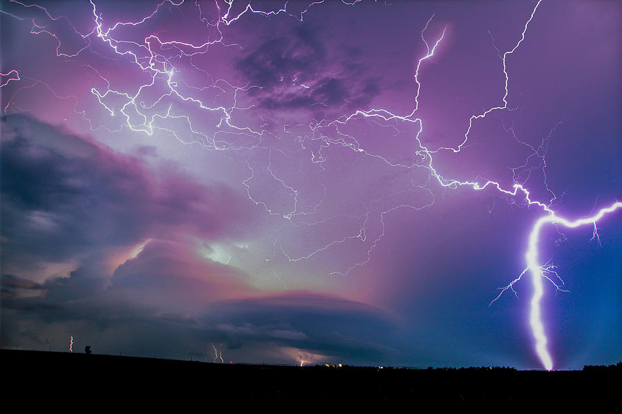 Stacked Nebraska Lightning #3 Photograph by NebraskaSC