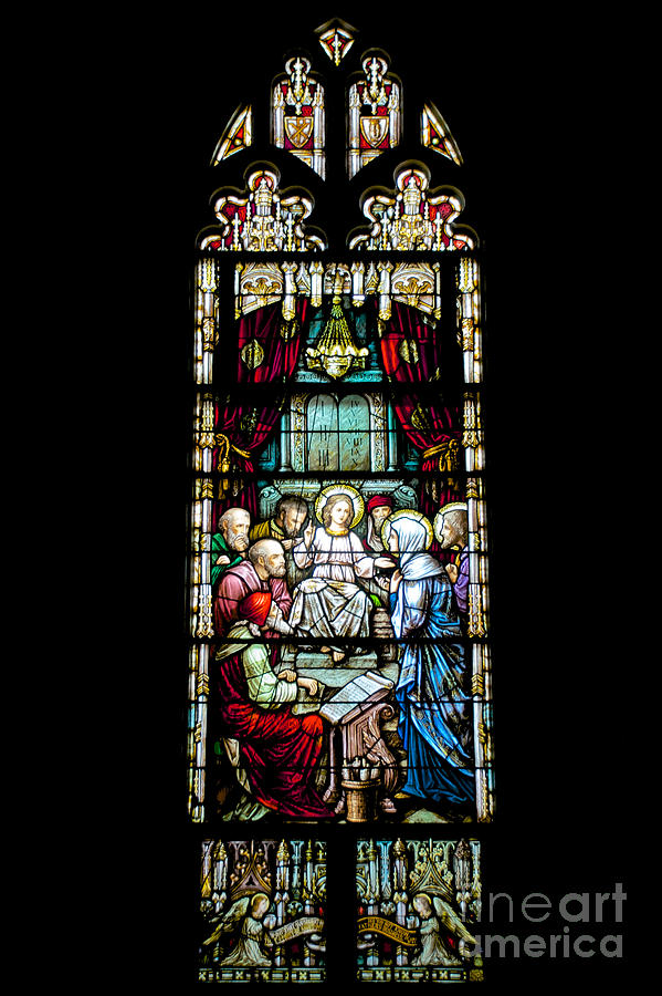 Stained Glass Window in St Marys Church Annapolis MD #1 Photograph by Mark Dodd