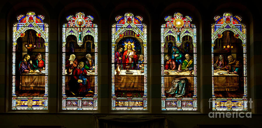 Stained glass window #1 Photograph by Les Palenik