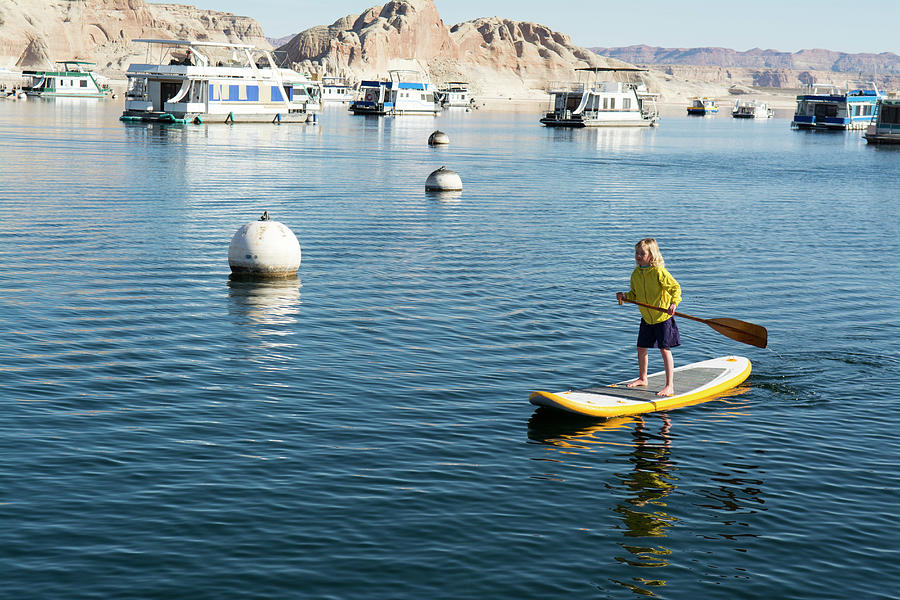 Stand Up Paddleboarding On Lake Powell Photograph by Kennan Harvey ...