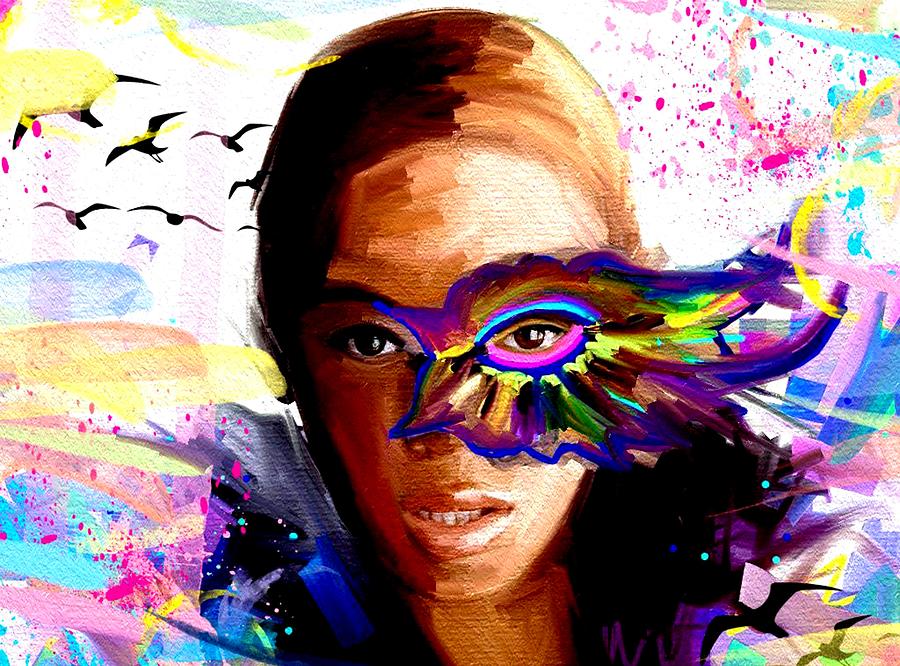 Beyonce Giselle Knowles #2 Painting by Bogdan Floridana Oana