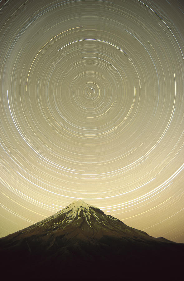 Star Trails Around South Celestial Pole #1 Photograph by Harley Betts