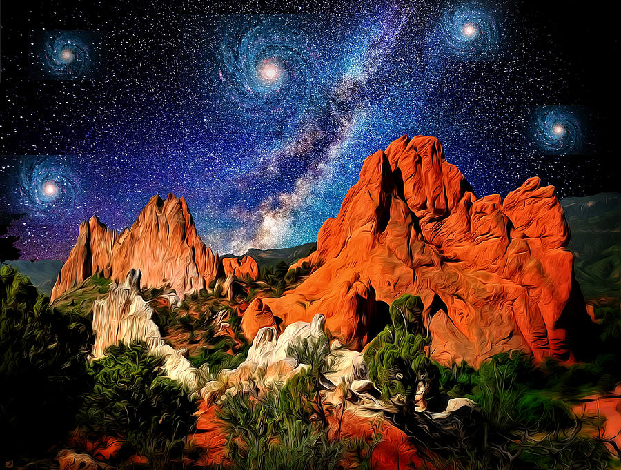 Starry Night at Garden of the Gods #1 Photograph by John Hoffman