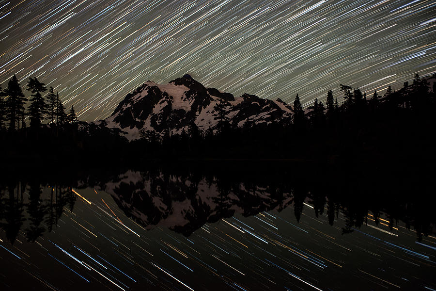 Starry Night on Mt. Shuksan #1 Photograph by Yoshiki Nakamura
