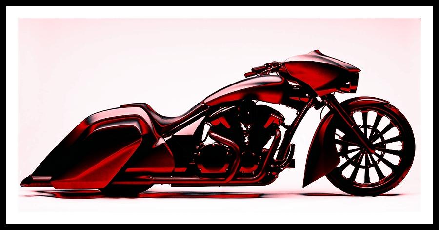 Stateliner Slammer Honda Concept Bike #1 Digital Art by Maciek Froncisz