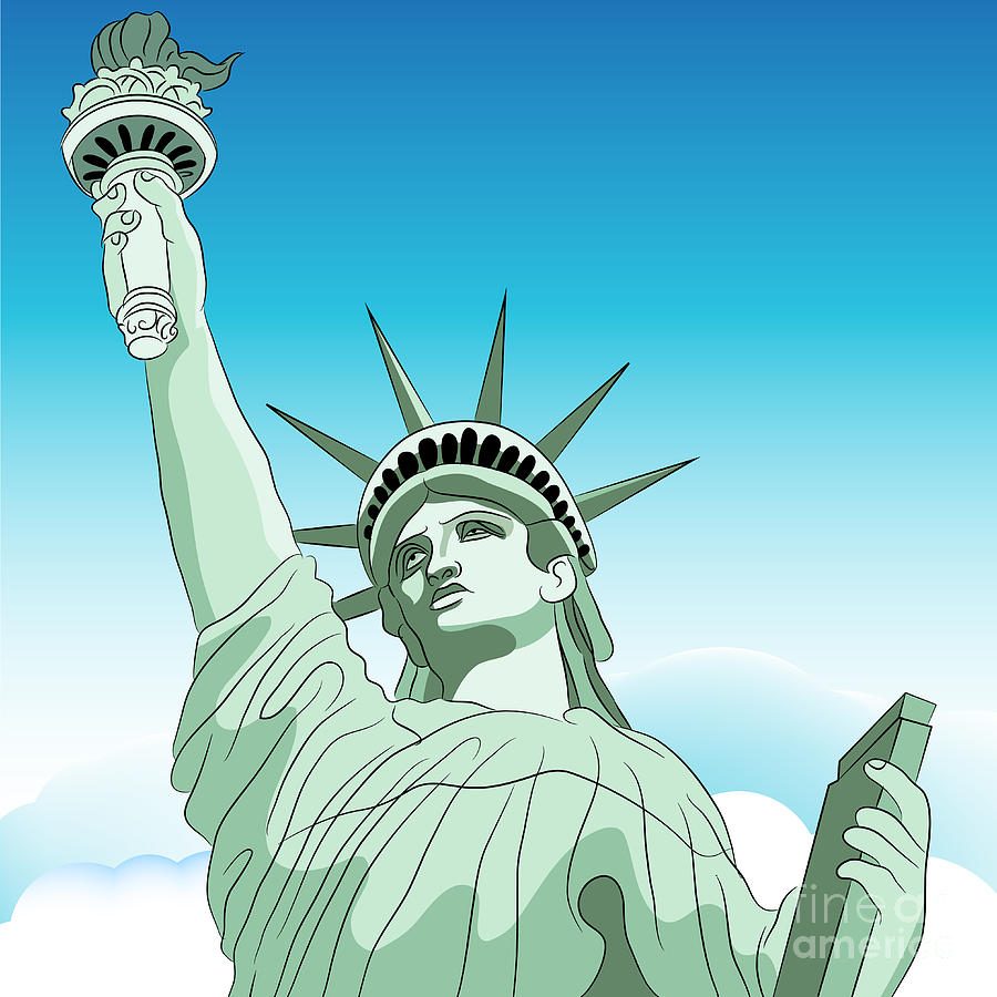 Statue Liberty Digital Art by John Takai