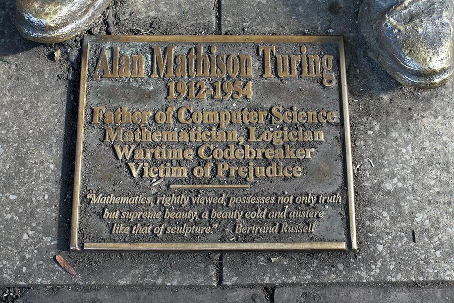 Europe Photograph - Statue Of Alan Turing #1 by Martin Bond