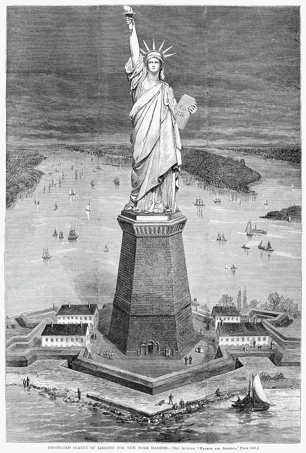 Statue Of Liberty, 1875 #1 Painting by Granger