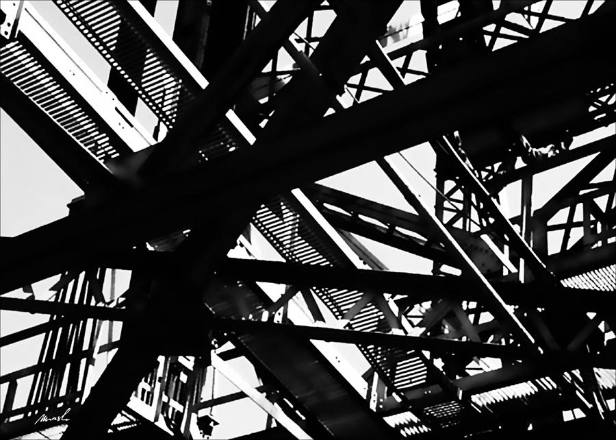 Transportation Photograph - Steel Labyrinth 14 #1 by The Art of Marsha Charlebois