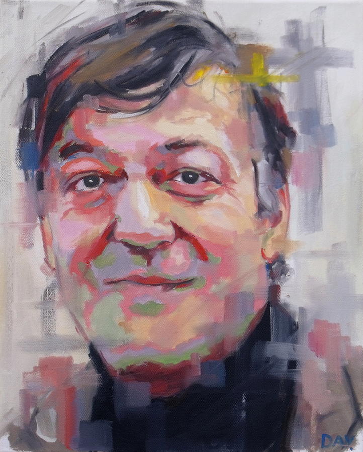 Stephen Fry  Painting by Richard Day