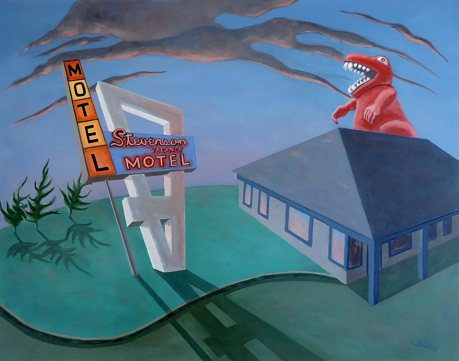 Stevenson Motel Painting by Sally Banfill