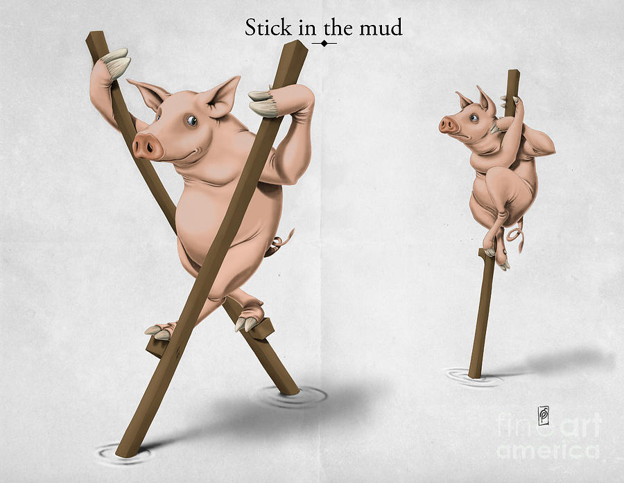 Stick in the Mud #1 Mixed Media by Rob Snow
