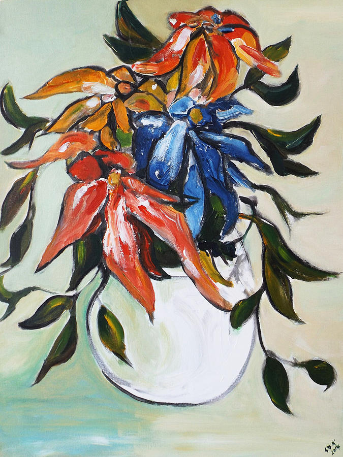Vase Painting - Still Life #2 by Gloria Dietz-Kiebron
