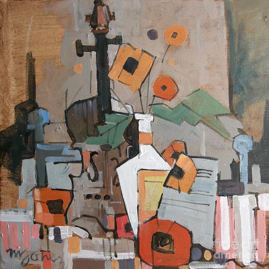 Still Life With A Violin #1 Painting by Micheal Jones