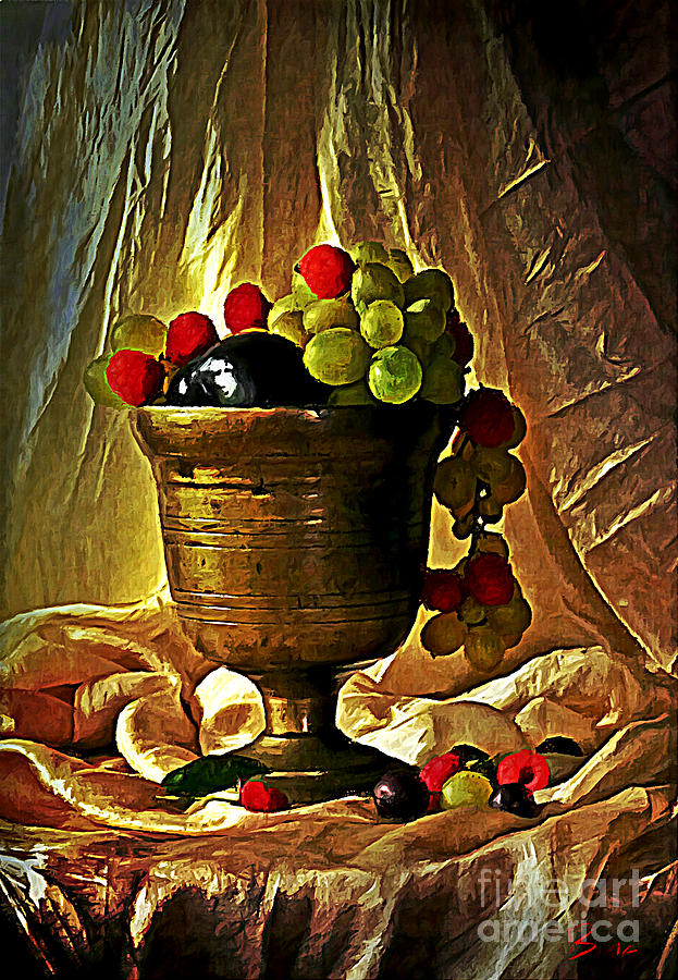 Still Life Painting - Still life with berries #1 by Binka Kirova