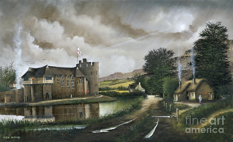 Stokesay Castle, Shropshire - England Painting by Ken Wood