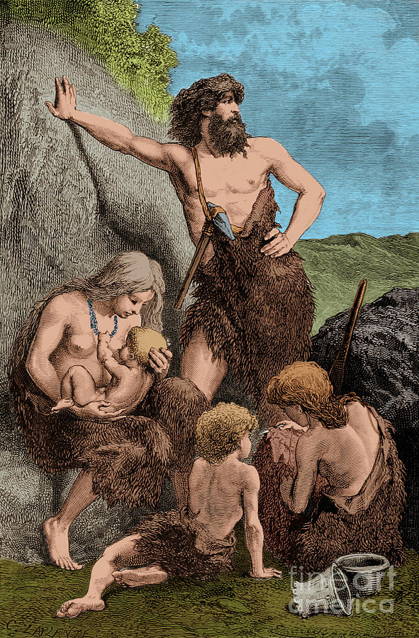 Stone Age Family #1 Photograph by Science Source