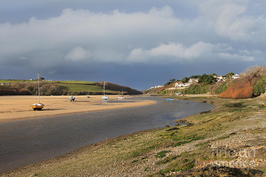 Storm Approaches the Gannel Estuary Newquay Cornwall #1 Photograph by Nicholas Burningham