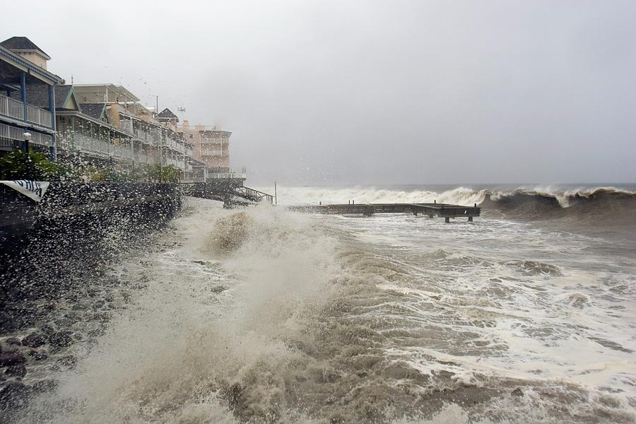 Storm Surge By Hurricane Dean Photograph by Mike Theiss/science Photo ...