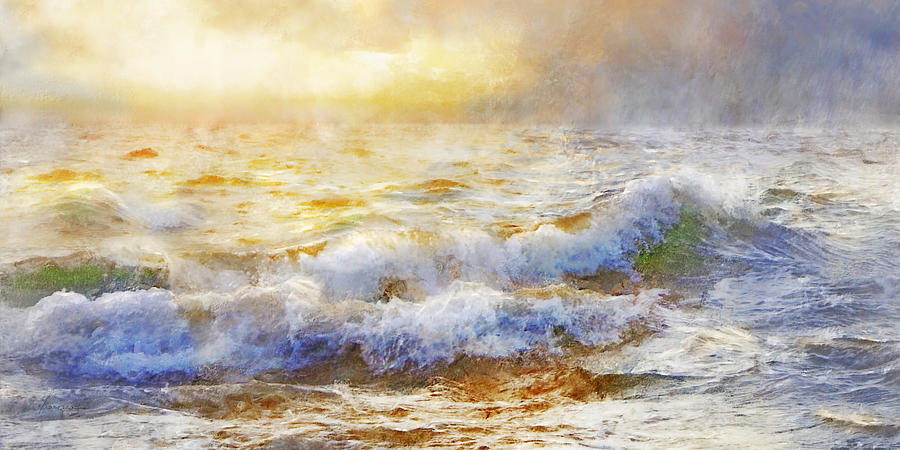 Storm Waves #2 Digital Art by Frances Miller