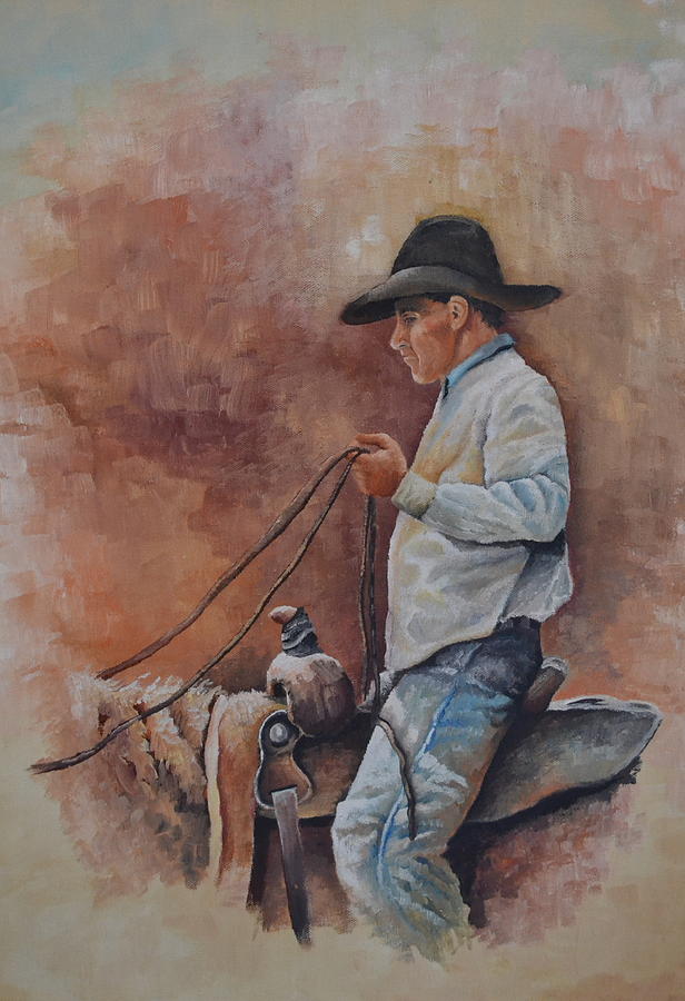 Straight in the Saddle Painting by Martin Schmidt