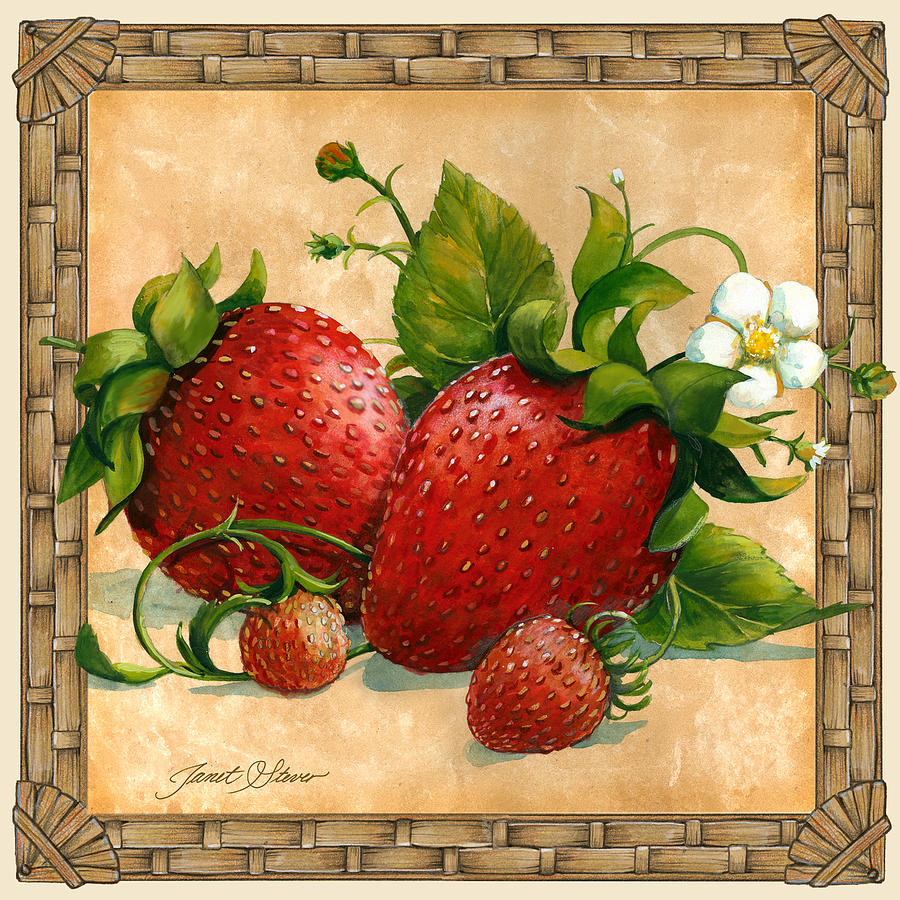 Strawberries Painting by Janet Stever - Fine Art America