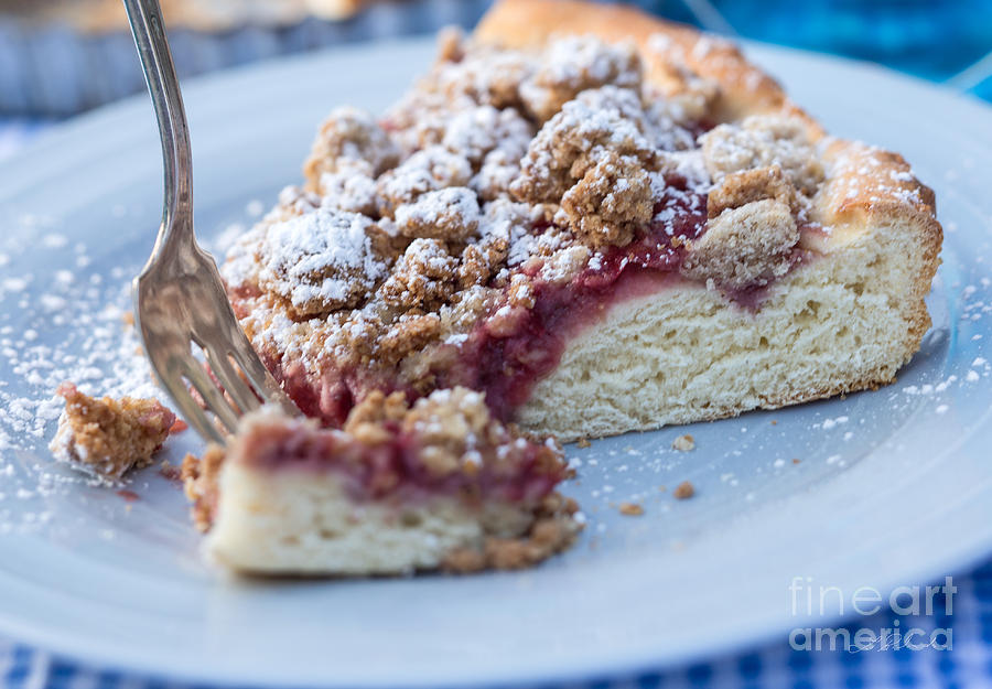 Cake Photograph - Strawberry Streusel Kuchen #1 by Iris Richardson