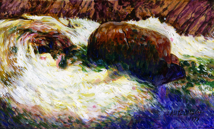 Stream Somewhere in the Rockies #1 Painting by John Lautermilch