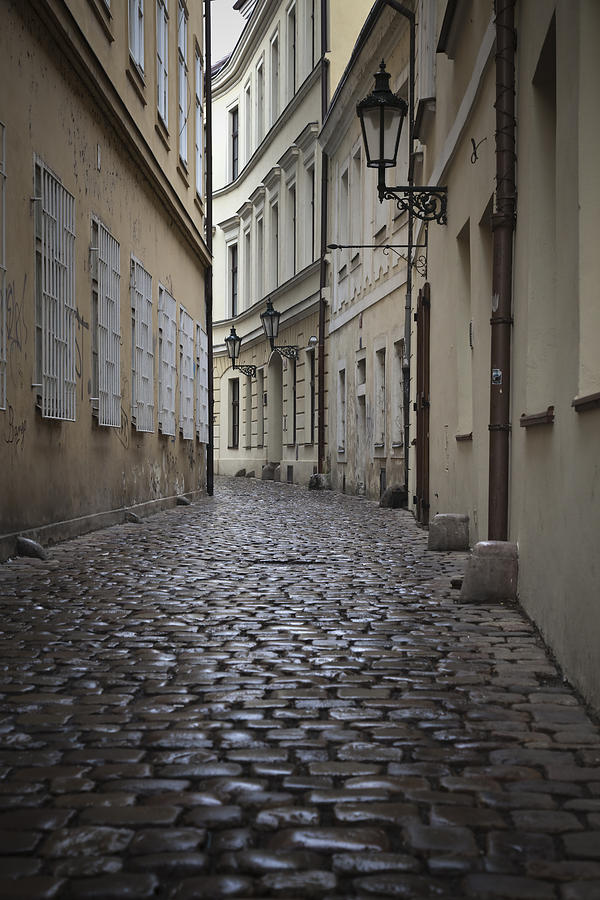 Street in Prague #1 Photograph by Maria Heyens