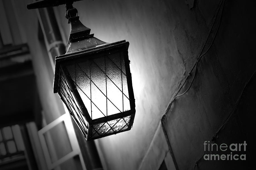 Architecture Photograph - Street lamp shining #1 by Michal Bednarek