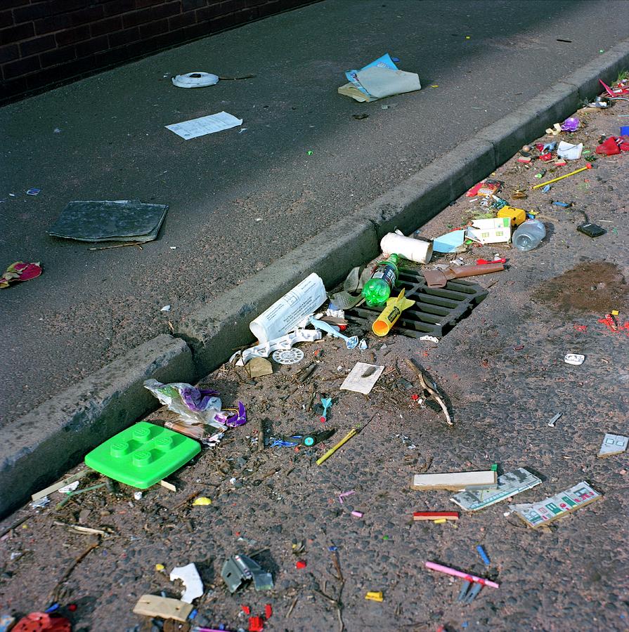 City Photograph - Street Litter #1 by Robert Brook/science Photo Library