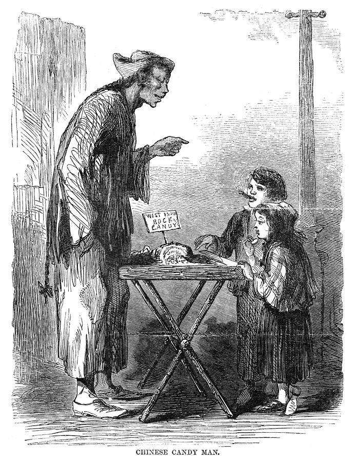 Street Peddler, 1868 #1 Drawing by Granger