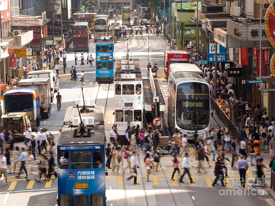 Street scene in Hong Kong #1 Photograph by Matteo Colombo