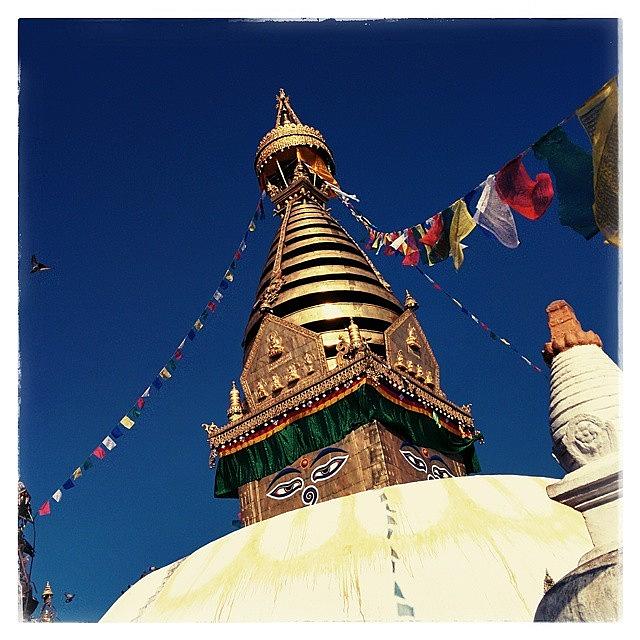 Abstract Photograph - Stupa Swayambhunath #1 by Raimond Klavins