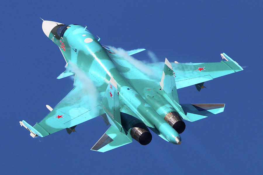 Su-34 Attack Airplane Of Russian Air Photograph by Artyom Anikeev ...