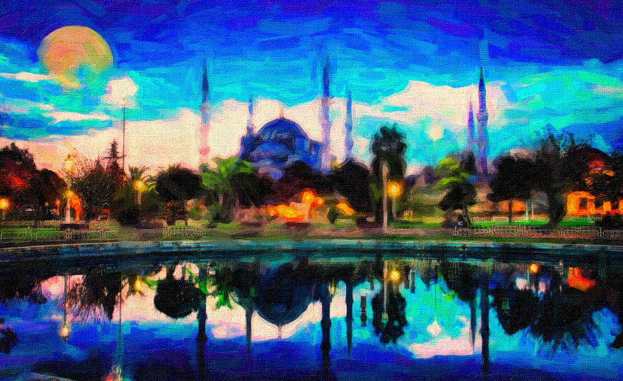 Sultan Ahmed The Blue Mosque Painting by Celestial Images