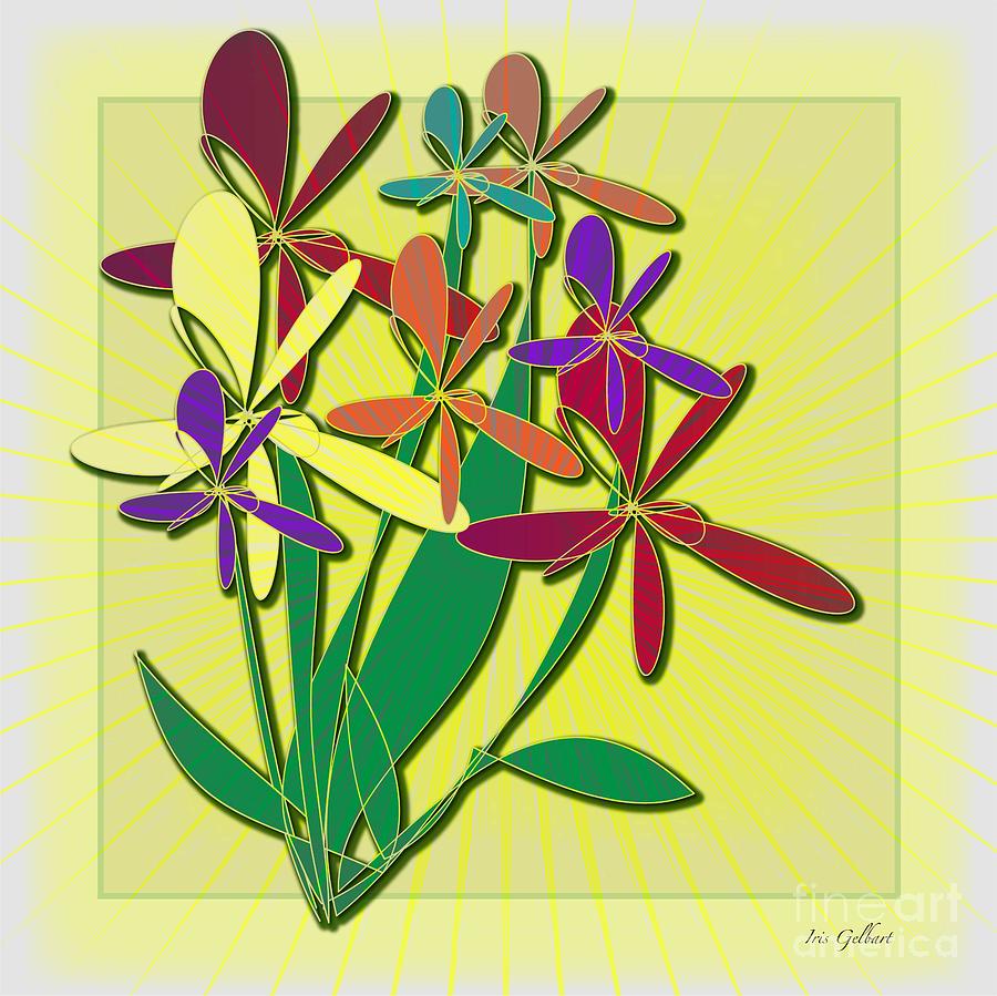 Summer Flowers #1 Digital Art by Iris Gelbart