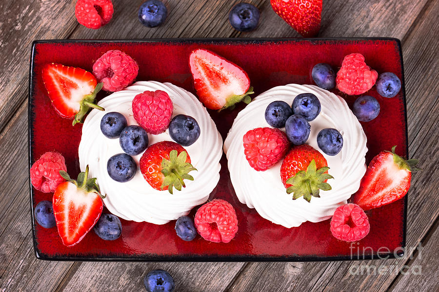 Blueberry Photograph - Summer fruit platter #1 by Jane Rix