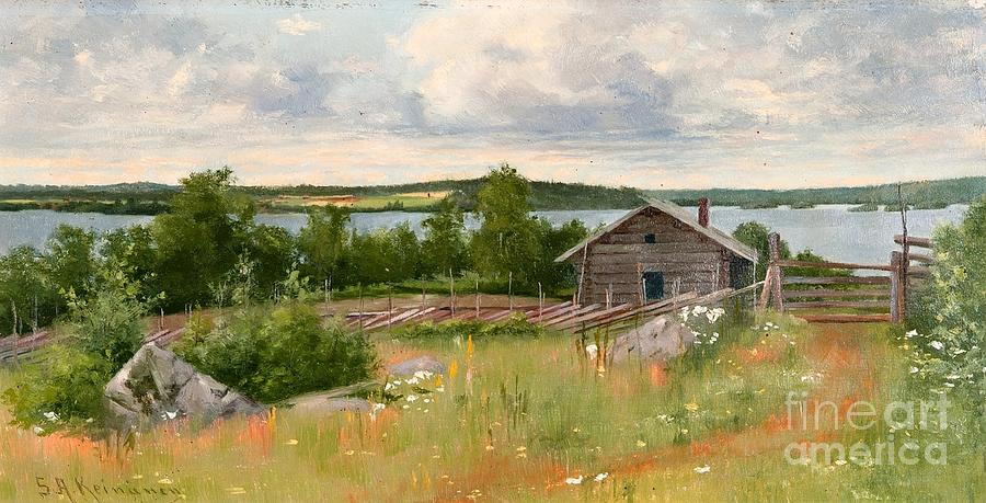 Finnish Painting - Summer Landscape #1 by Celestial Images