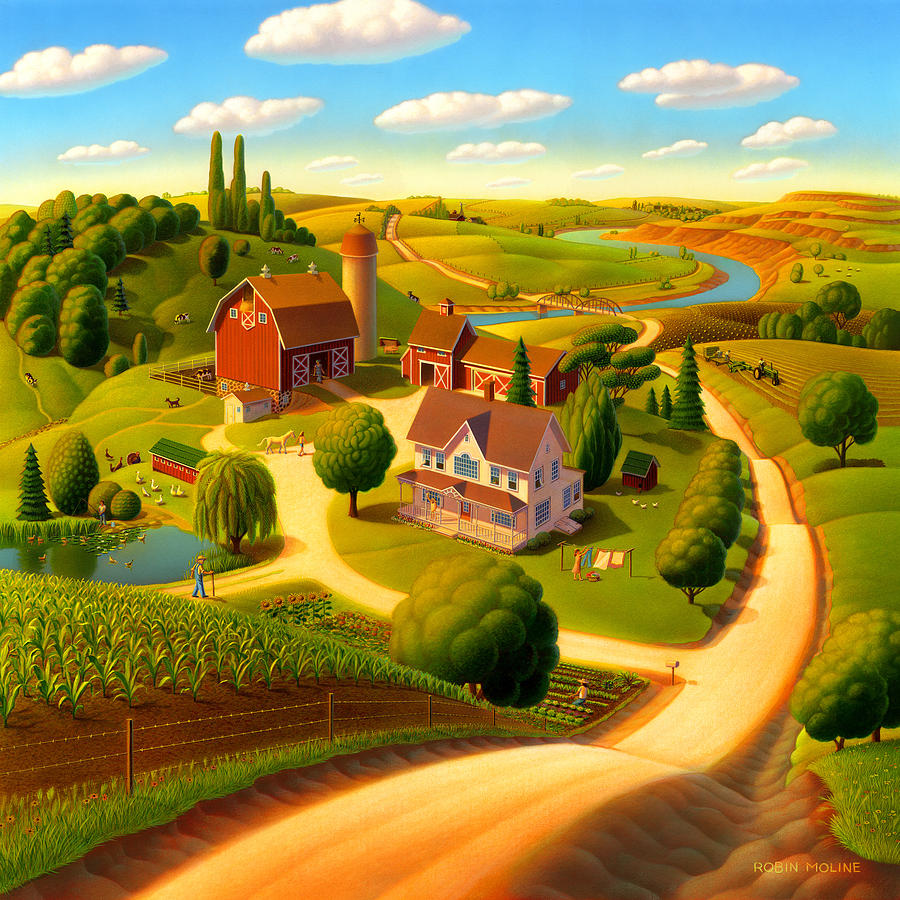 Summer on the Farm Painting by Robin Moline - Fine Art America