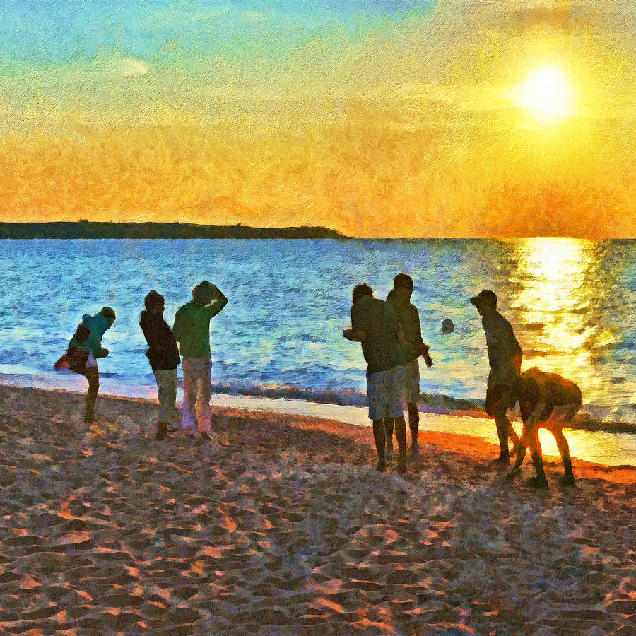 Summer Sunset at the Beach #1 Digital Art by Digital Photographic Arts