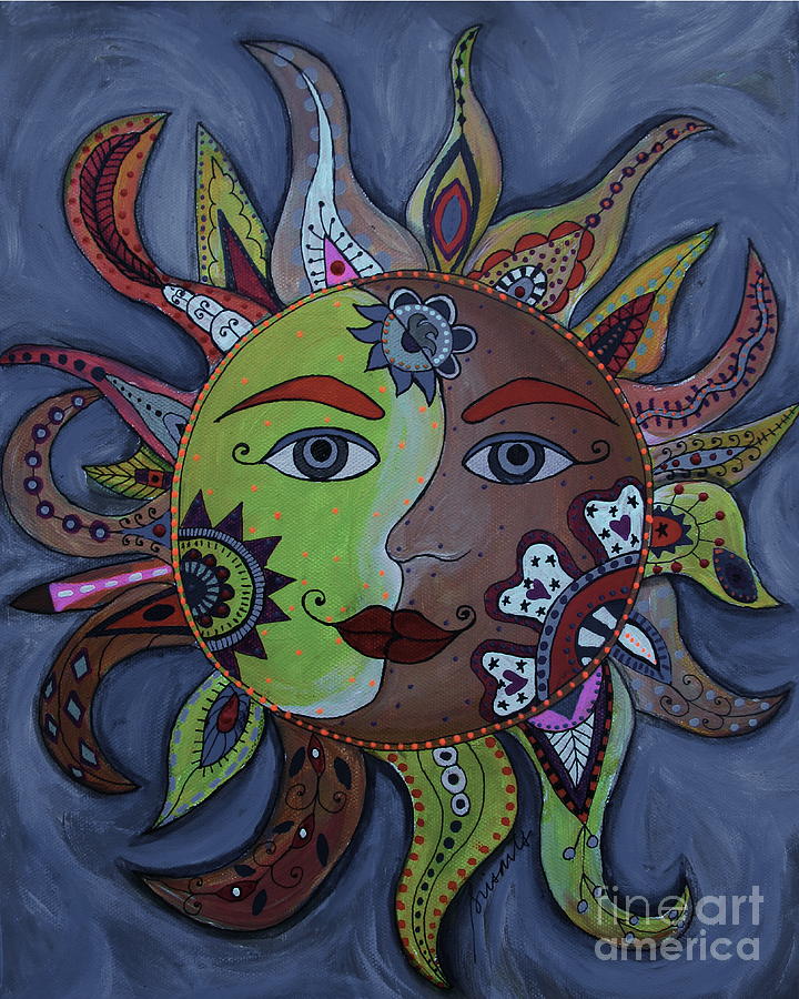 Sun And Moon Couple #1 Painting by Pristine Cartera Turkus