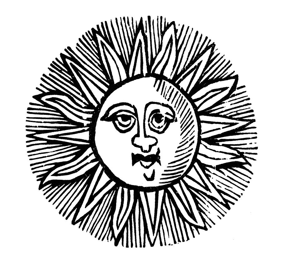 Sun Face Decorative Painting By Granger