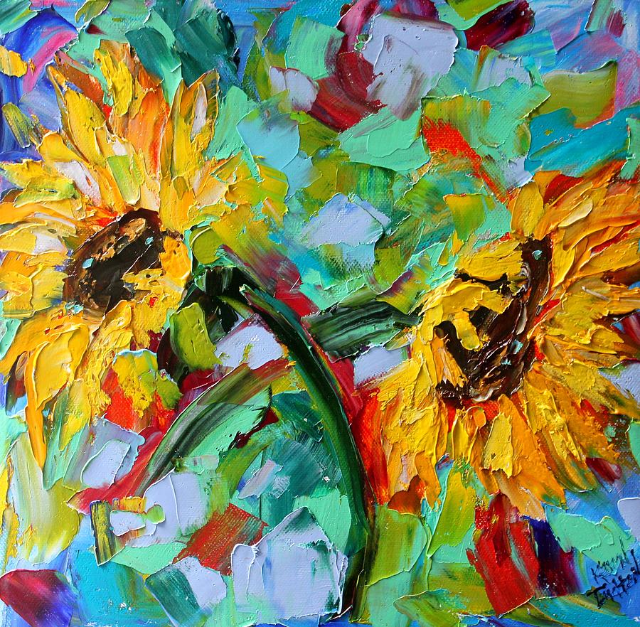 Sunflower Joy #1 Painting by Karen Tarlton